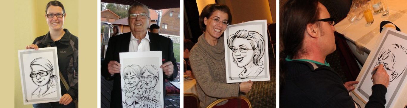 Schnellzeichner, Karikaturzeichner und Künstler Mike Bauer aus Rostock auf einem Kongress in Hohe Düne MV und für ganz Deutschland unterwegs