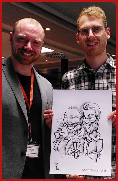 Karikatur Zeichnung, Schnellzeichnung  aus MV, Rostock