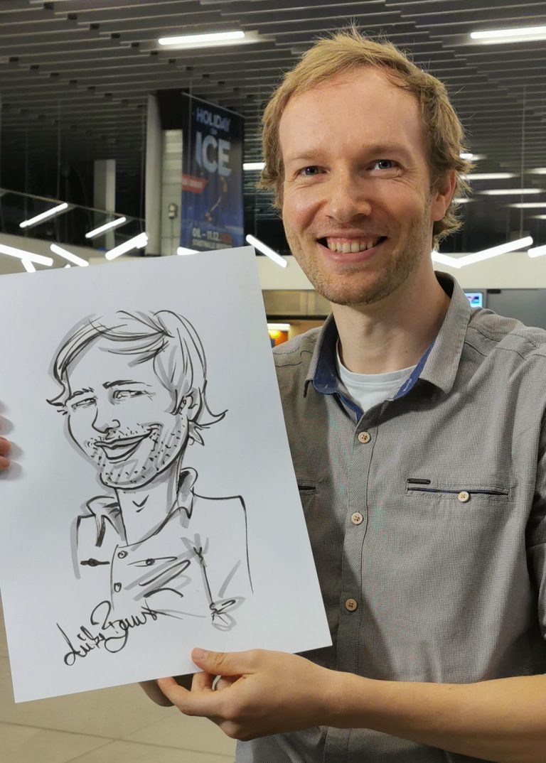  Karikatur Zeichnung, Schnellzeichnung  für Kongresse und Messen